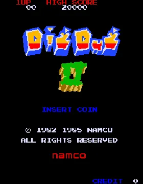 Dig Dug II (New Ver.) screen shot title